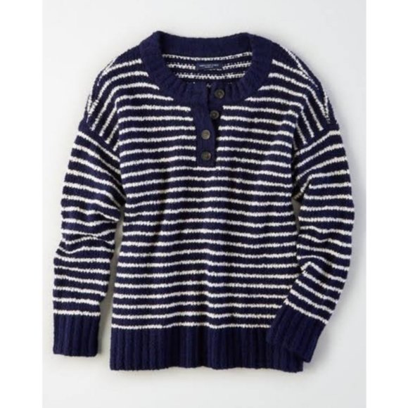 American Eagle Outfitters Sweaters - AMERICAN EAGLE Blue Striped Soft Jegging Sweater